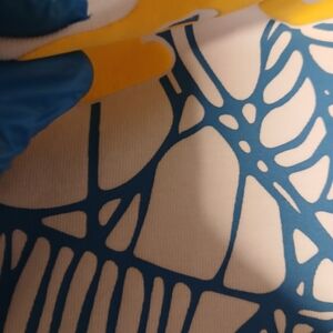 Sp5der Blue and Yellow Graphic Men's Tee